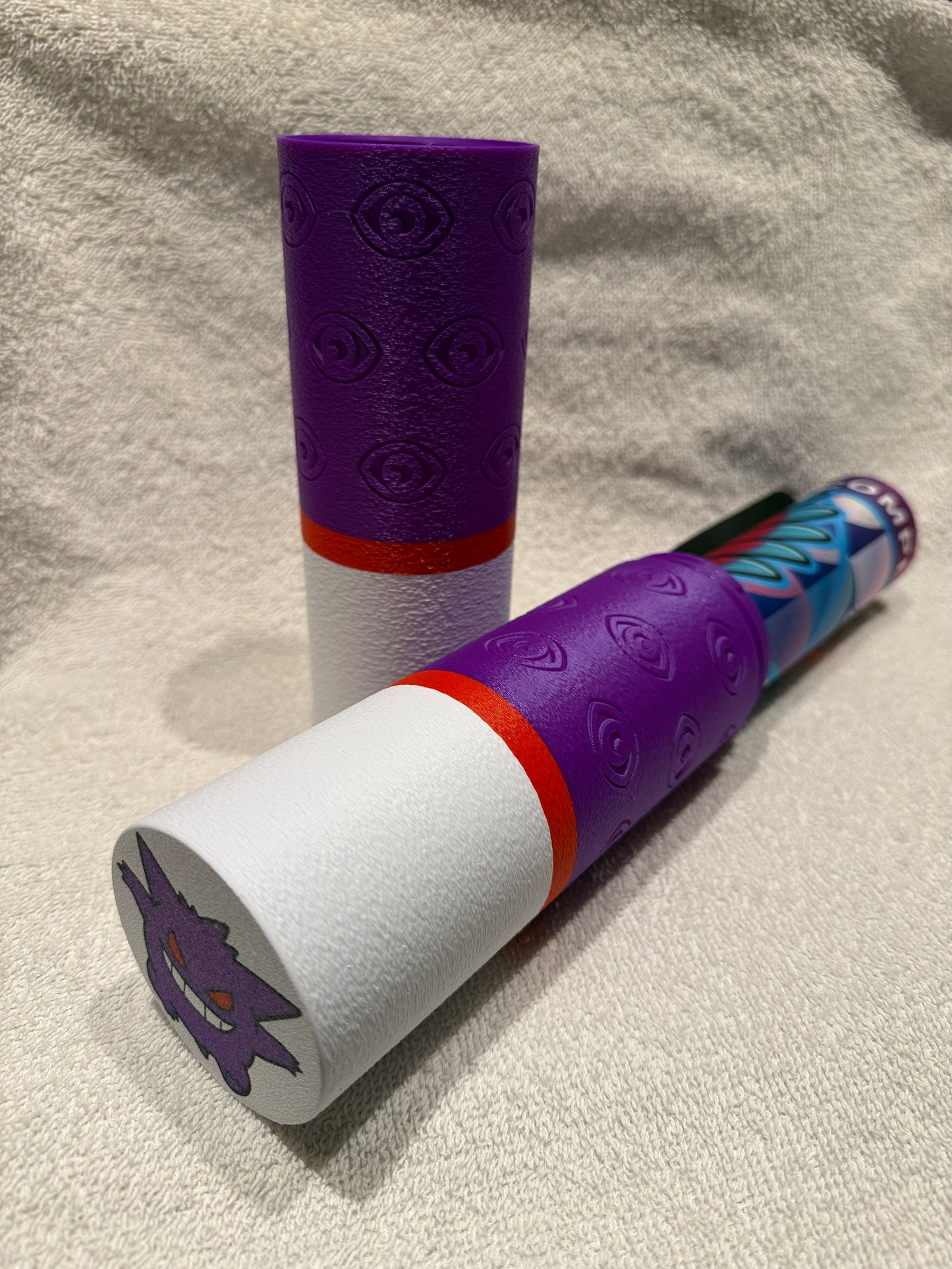 Ghost Gengar‑Inspired 3D Printed TCG Playmat Tube – Organic PLA Storage & Travel Case