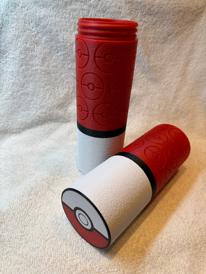 PokeBall‑Inspired 3D Printed TCG Playmat Tube – Organic PLA Storage & Travel Case