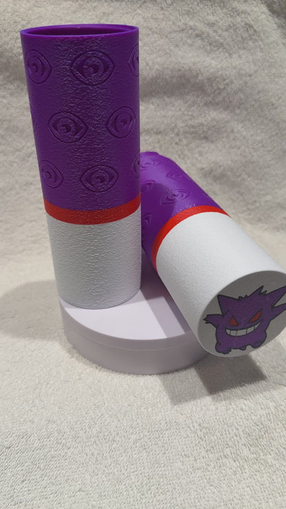 Ghost Gengar‑Inspired 3D Printed TCG Playmat Tube – Organic PLA Storage & Travel Case