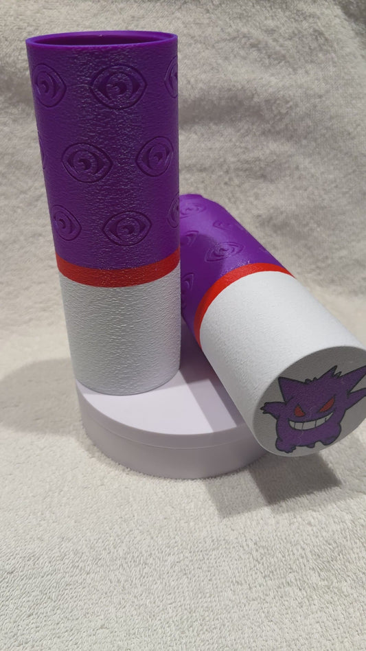 Ghost Gengar‑Inspired 3D Printed TCG Playmat Tube – Organic PLA Storage & Travel Case